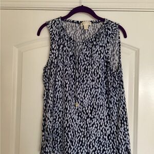 MICHAEL Michael Kors Black and White Sleeveless Blouse